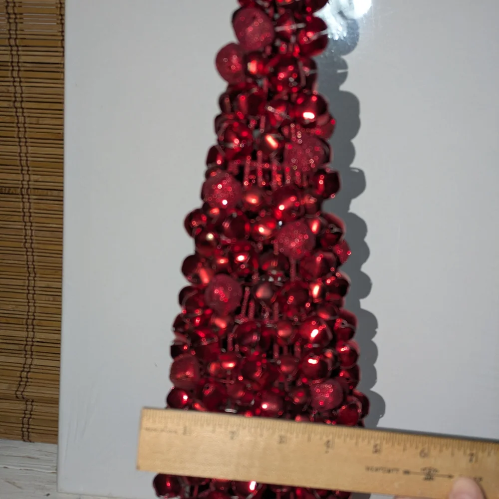 Target Red Holiday Jingle Bell Table Top Tree Decor